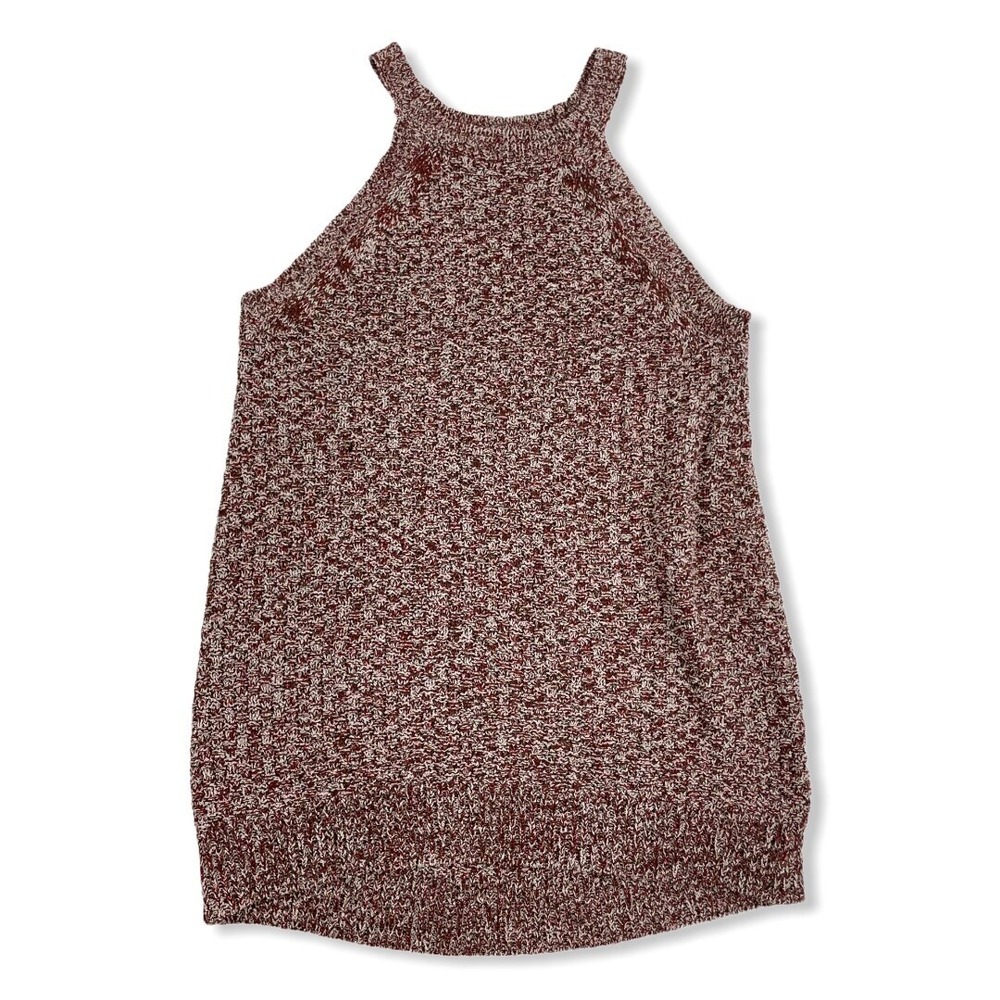 Mossimo Womens Knit Crochet High Neck Sleeveless Blouse Tank Top Acrylic Sz XS